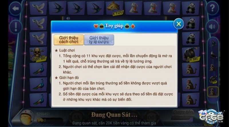 Luật chơi slot game quay thu chuẩn tại CF68