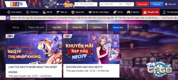 Những trò chơi hấp dẫn của cổng game neo79