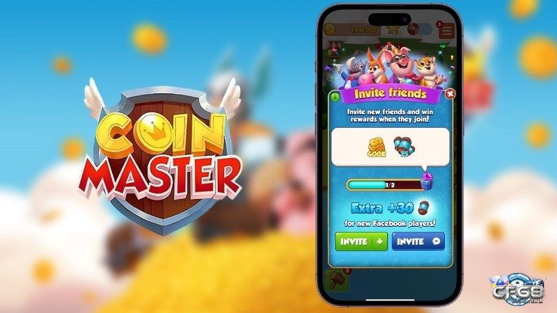 Không nhận được spin khi mời bạn bè do giới hạn nhận spin từ bạn bè trong Coin Master